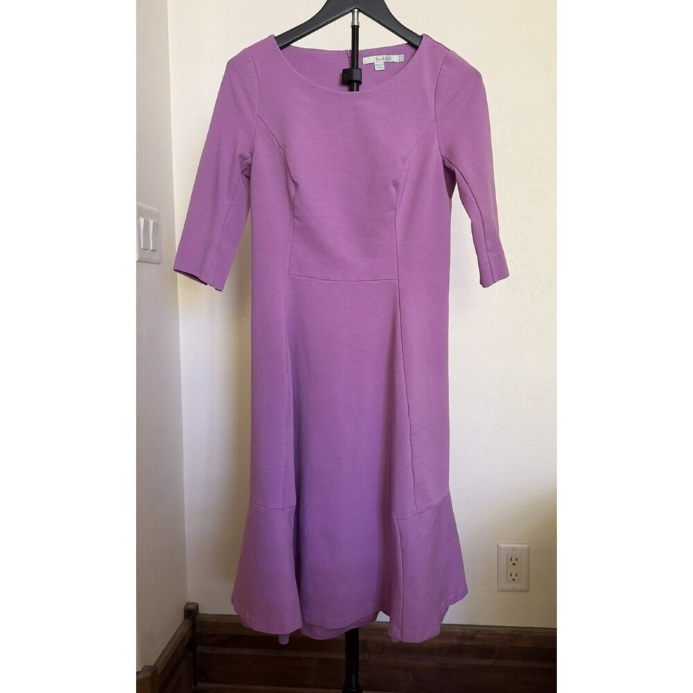 Boden Women’s Dress Ponte Sheath Classic Lavender 3/4 Sleeve Office Career 8L